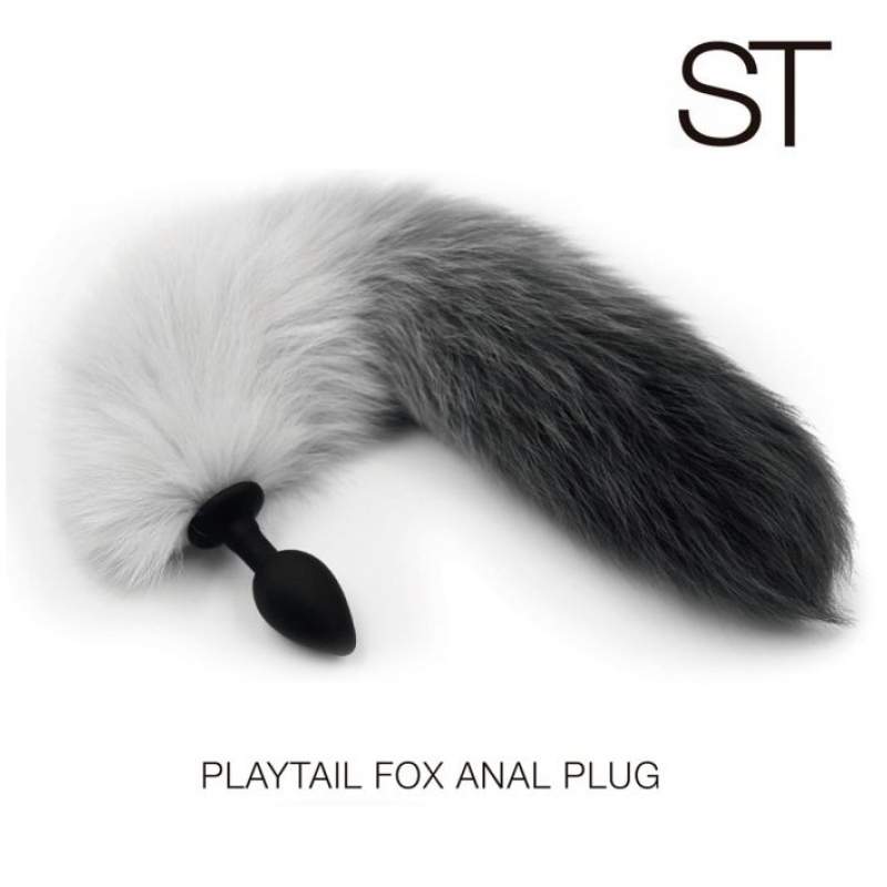 Playtail Fox Anal Plug Cola De Zorro Negro Intimo Sexshop