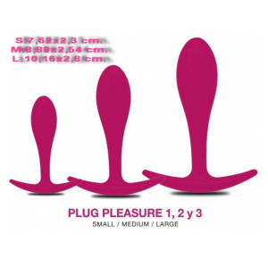 Kit Plug Pleasure 1, 2 y 3 Fucsia