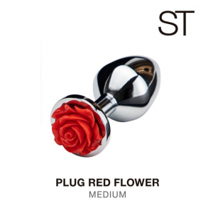 Red Rose Flower - Medium Anal Plug-0