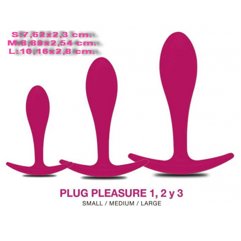 Kit Plug Pleasure 1, 2 y 3 Fucsia