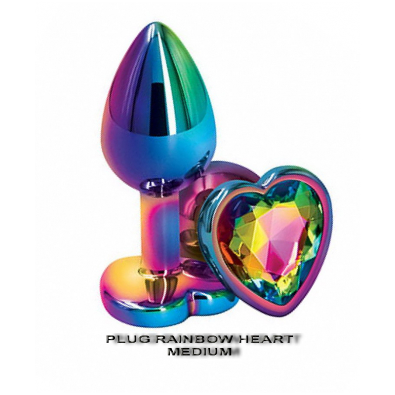 PLUG RAINBOW HEART MEDIUM